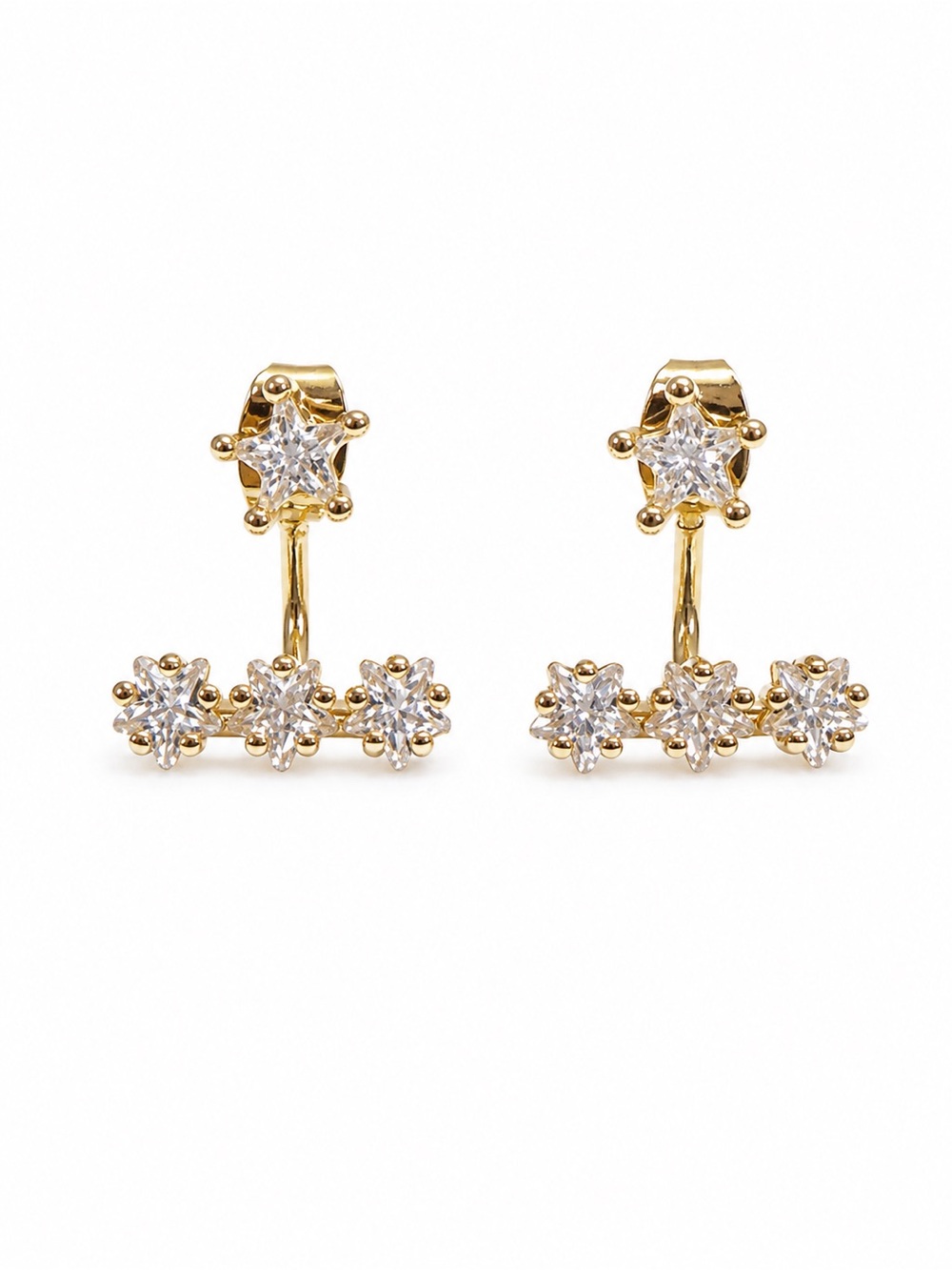 Crystal Star Ear Jacket Earrings Rare Limited Design | NEW Plunder Private Label